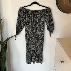 Zara Ruched Floral Mini Dress